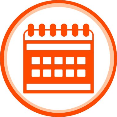 Güzel Takvim Kabartma Vektörü Simgesi