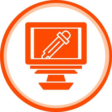 Bilgisayar monitörü ve dizüstü bilgisayar işareti, basit simge