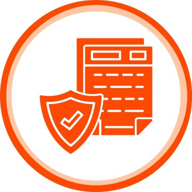 Belge ve kalkan simgesi içeren kalkan, basit biçim