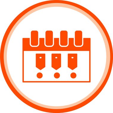 Güzel Takvim Kabartma Vektörü Simgesi