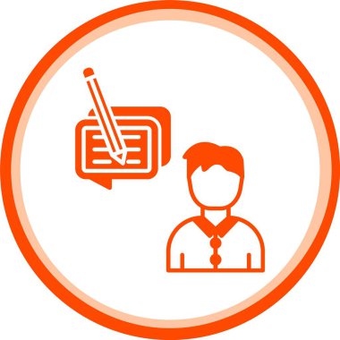 Kitabı ve dizüstü bilgisayarı olan adam, ana hatlı vektör