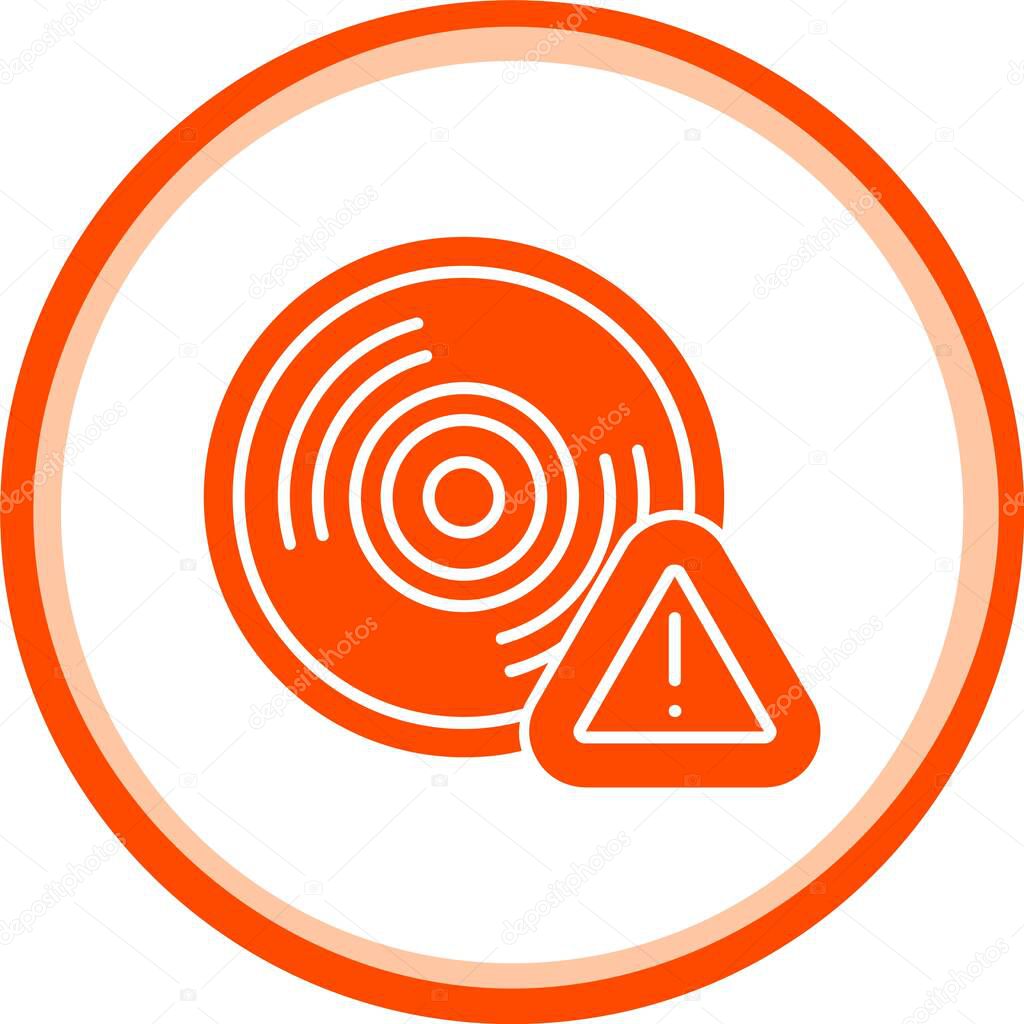 Vector icon of danger symbol, personal safety sign