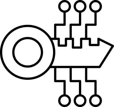 devre kartı simgesi basit illüstrasyon