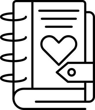 Aşk kalp aşk ikonu ana hatlarıyla