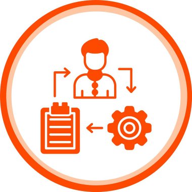 Dizüstü bilgisayarı olan bir adamın vektör simgesi