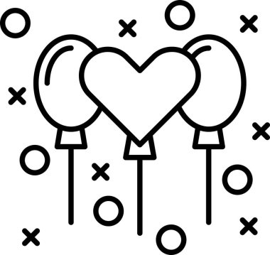 Kalp düğün ikonunu sever