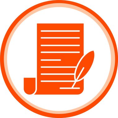 metin belge simgesi turuncu vektörü