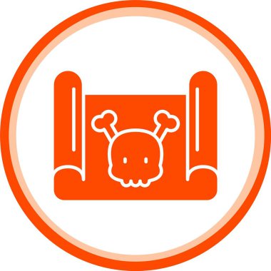 Bir kafatası simgesinin vektör çizimi