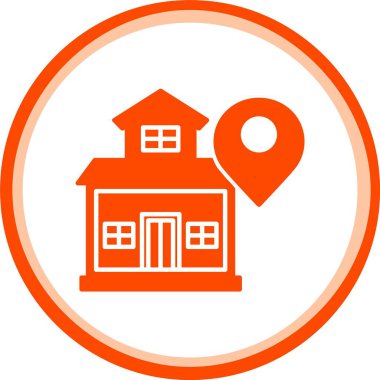 Güzel Ev Vektörü Kabartma Simgesi