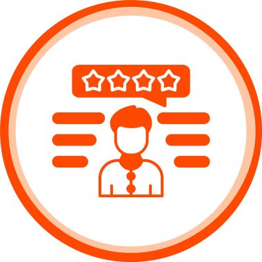 Müşteri değerlendirme ikonu. Web için basit geribildirim vektör simgesi çizimi