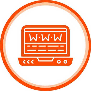 Web www web simgesi renk çizimi