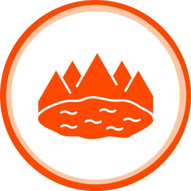 güzel volkan kabartma vektör simgesi