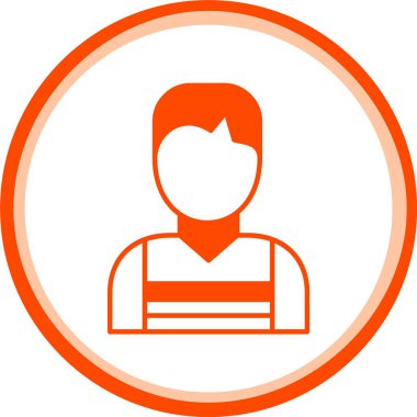 Turuncu gömlekli adam.