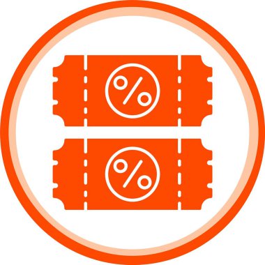 güzel indirimli yüzde kabartma vektör simgesi