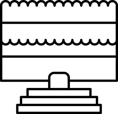 Mimari yapı şehir simgesi taslak biçiminde