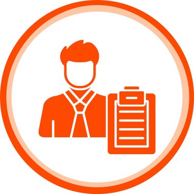 Evrak çantası ikonu olan bir iş adamı. Durum vektör illüstrasyon web tasarımı işadamlarının ana hatları