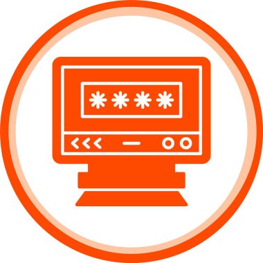 güzel parola vektör çizgisi simgesi