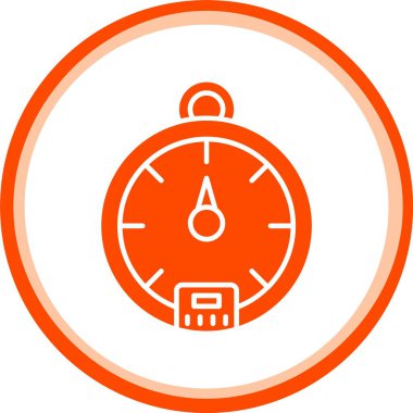 Çalar saat simge vektör turuncu