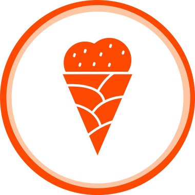 İllüstrasyon dondurma koni simgesi vektörü