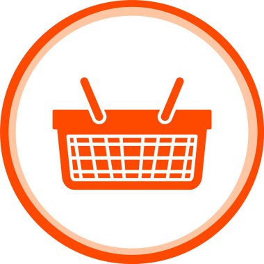 Alışveriş sepeti simgesi, vektör illüstrasyonu