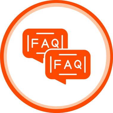 faq metin kırmızı bir konuşma kabarcık damgası ile yazılmış