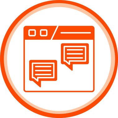 konuşma kabarcığı simgesi, özet vektör çizimi