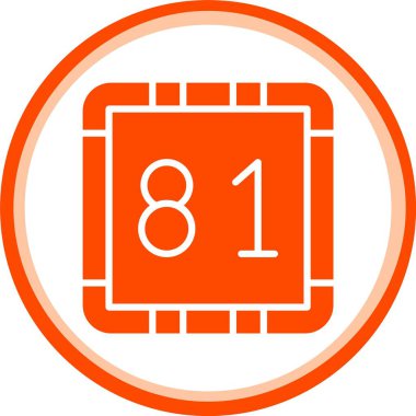 Eşsiz 7 7 numara 7 çizgi simgesi