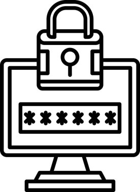 ikon vektör illüstrasyonunu kilitle