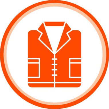 Eşsiz Ceket Vektörü Kabartma Simgesi