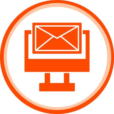 zarf e- posta simgesi turuncu vektörü