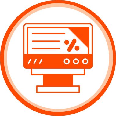 vektör lcd simgesi illüstrasyonu