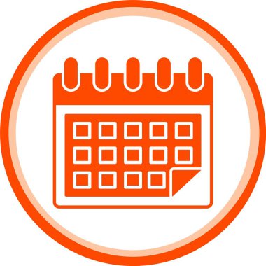 takvim düz ikon vektör illüstrasyonu