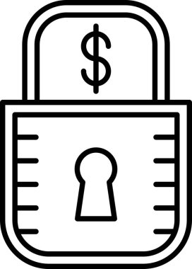 banka kilidi güvenli simgesi