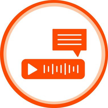 güzel ses oynatıcı kabartma vektör simgesi