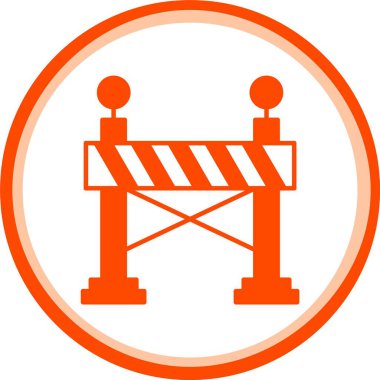 Bariyer Simgesi, vektör illüstrasyonu