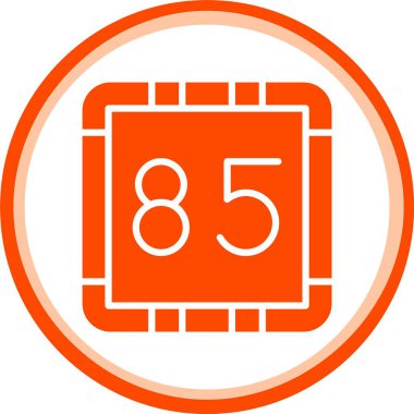 Benzersiz numara 5 6 vektör sembol