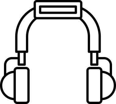 Kulaklık. Web simgesi basit illüstrasyon