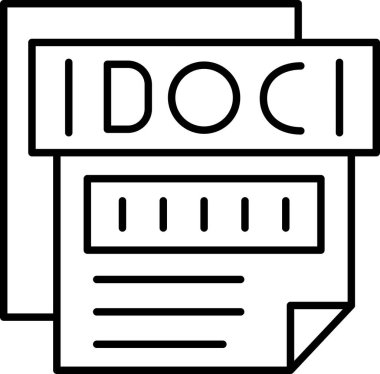 belge dosya simgesi, vektör illüstrasyonu