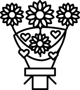 Çiçek buket ikonuna bayılırım.