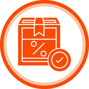 Benzersiz yüzde indirimli vektör çizgisi simgesi