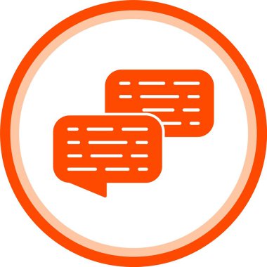 güzel sohbet vektör simgesi