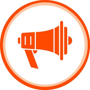 Megafon simgesi. Megafon vektör simgesi web için basit örnek