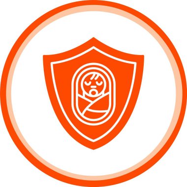 Benzersiz kalkan koruma hattı vektör simgesi