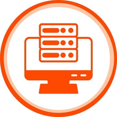 sunucu ve dizüstü simgesi olan bilgisayar sunucusu.