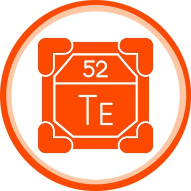 Benzersiz kimyasal element ve kabartma vektör simgesi