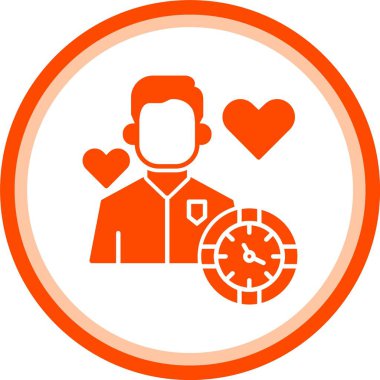 Kalbi olan bir kadının vektör çizimi