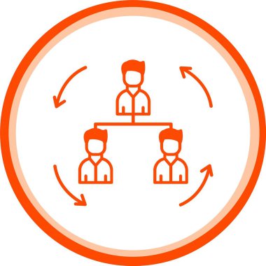 İş dünyası takım simgesinin vektör illüstrasyonu