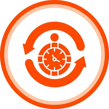 Saat simgesini, basit vektör çizim