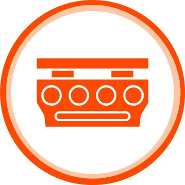 Benzersiz gaz tankı vektör çizgisi simgesi