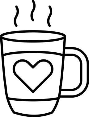 Çay ikonu ana hatlarıyla.